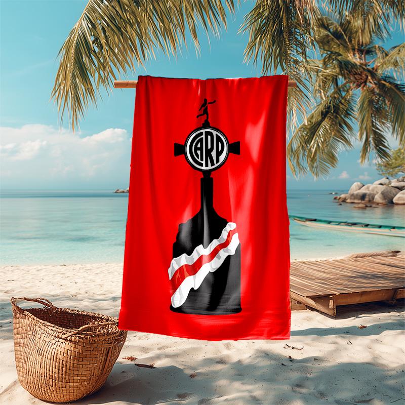 proof beach towel with Feyenoord Rotterdam logo pattern - soft,absorbent,quick-drying,machine washable - perfect for swimming,camping,bathing