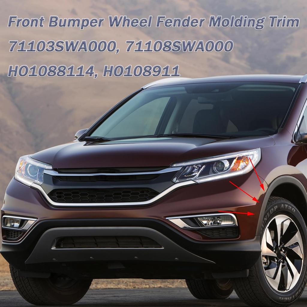 For Honda CRV 2007-2011 Front Bumper Wheel Fender Eyebrow Molding Trim Left&Right