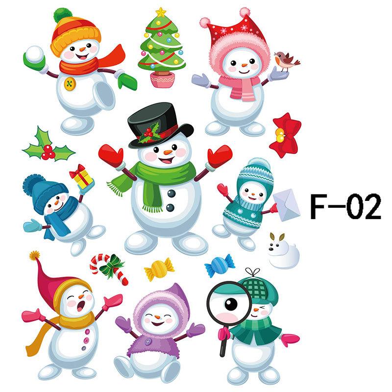 Снежинка Звезда Статичное Рождественское Украшение Новый Год r Детская Комната Стеклянная Наклейка Наклейка 24X32CM Наклейки на Окно Санта Клаус Снеговик Аксессуары
