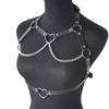 Pu Leather Fashion Chain Harness Belt Chest Harness Corset Bondage Lingerie Punk Gothic Lingerie Fetish Women Clothing