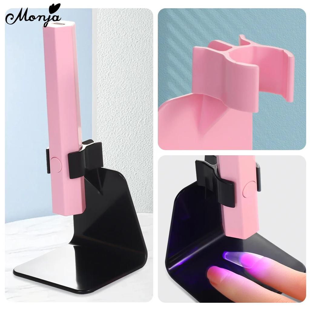 monja Подставка для лампы, светильник для дизайна ногтей, ручной держатель, УФ-светодиодный мини-сушилка, кронштейн для фототерапии, салон, инструменты для дизайна маникюра «сделай сам»