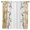 3D Printing Bamboo Plant Vintage Retro Shabby Thin Window Blinds Curtains For Kids Bedroom Living Room Hall Kitchen Decor Drapes