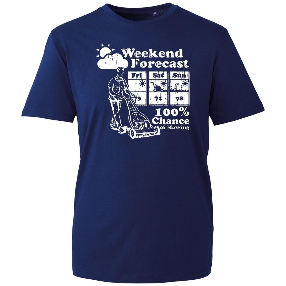 Weekend Forecast Mowing T Shirt Funny Gardening Dad Gift Lawn Care Unisexs Unisexs