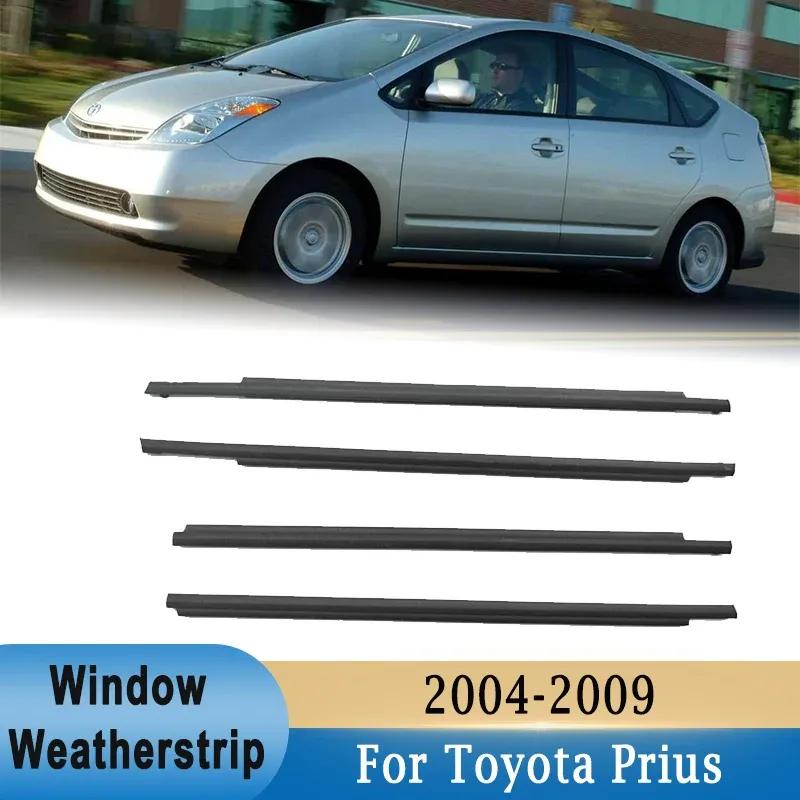 4 шт. Уплотнители окон для Toyota Prius 2004-2009 Боковые двери Внешнее стекло Резиновая полоса Водонепроницаемая Отделка Уплотнение Защита