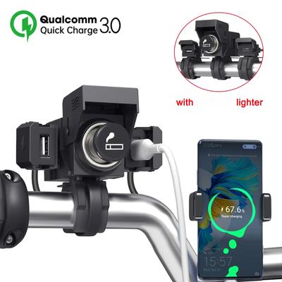 PD QC3.0 USB зарядное устройство для мотоцикла Type C быстрое зарядное гнездо крепление на руль адаптер питания для велосипеда мото