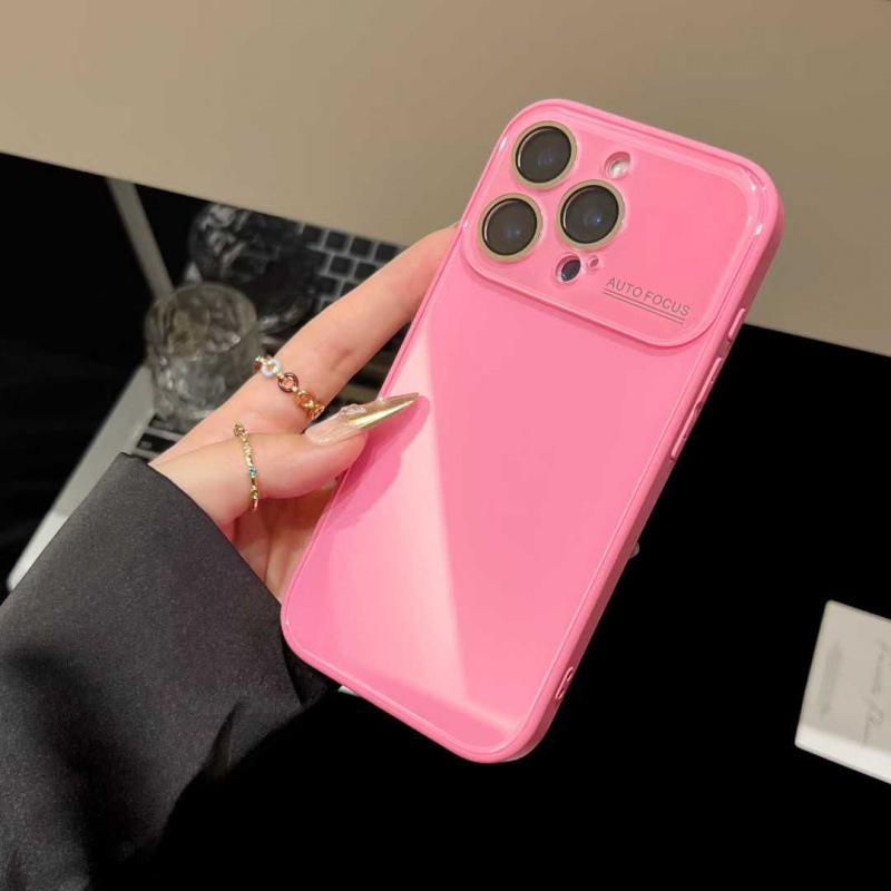 Летний конфетный цвет, чехол для iPhone 17 Pro Max с большим стеклянным окном для женщин - Подходит для Apple 15 и 14, Минималистичный дизайн для iPhone 13