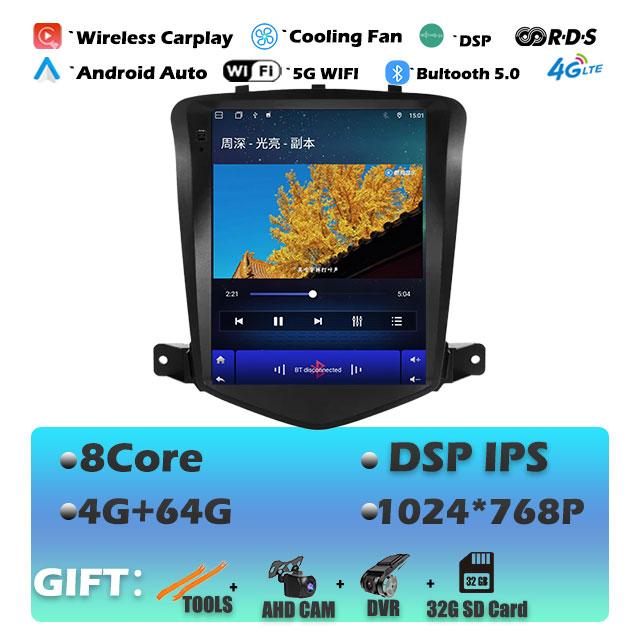 For Chevrolet Cruze 2008-2019 Carplay Android 14 Head Unit Car Radio Multimedia Video Player GPS Navigaion Stereo Audio