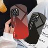 Однотонный градиентный Для iPhone 16 15 14 13 Plus 12 mini 11 Pro Max XR Xs X 7 8 6 6S 2022 Эллиптический чехол для телефона из закаленного стекла