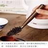 Alloy Ebony Coffee Scoops Tea Spoon Natural Wood Retro Leaves Shovel KongFu Ceremony Accessories Bean Spoons
