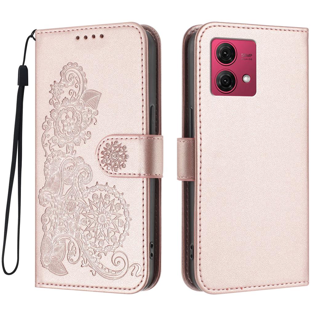 For Motorola Moto G84 5G Phone Cases Mandala Flower Leather Wallet Mobile Cover with Strap