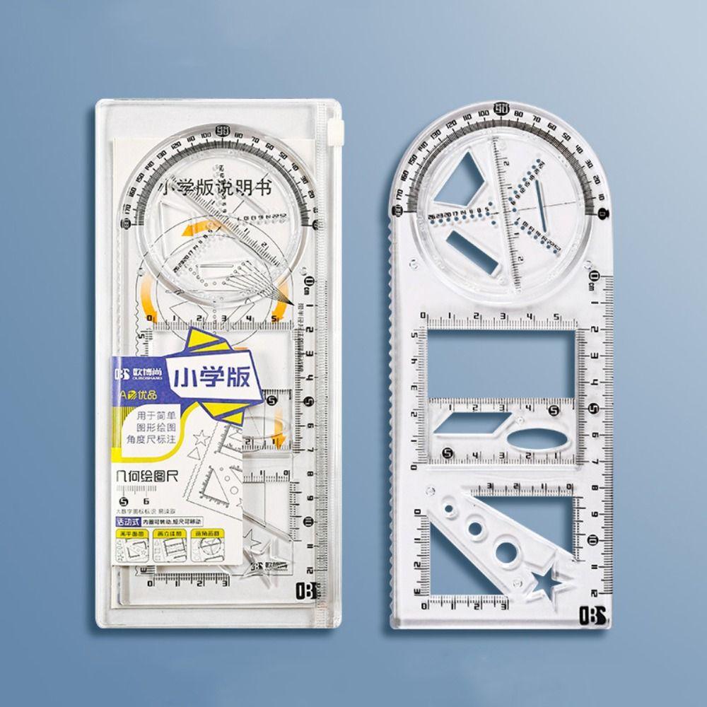 Students Geometric Drawing Learning Measuring Tool Ruler Mathematics Function Ruler Protractor