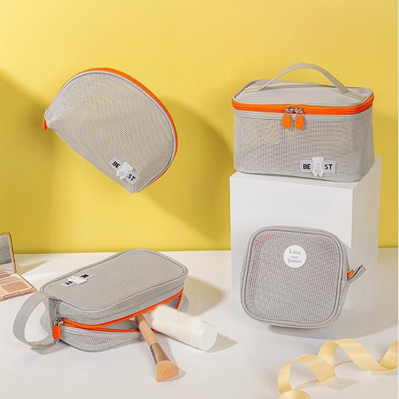 Косметичка дорожная для макияжа большой вместимости, косметичка-органайзер с ручкой для женщин