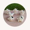 100pcs Mini Resin Cows Flat Back Animals Cartoon Figurines DIY Miniature Cabochon Craft Play Doll House Toy Accessories