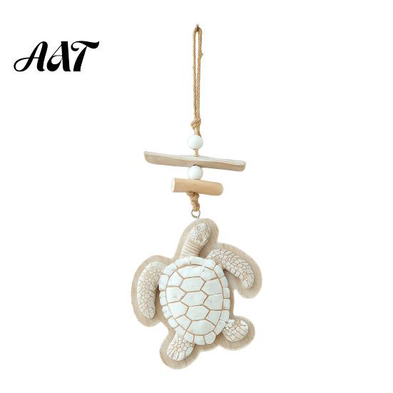 Ocean Style Wall Accent Lighted Wooden Sea Turtle Decor, Beachy Decor with Warm LEDs, Seaside Room Accessories Luminous Coastal Nautical Hanging