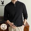 PLAYBOY Мужской свитерок с молнией и косами