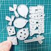 Balloons and Happy Birthday Metal Cutting Dies Set for DIY Scrapbooking Greeting Card Making Paper Embossing Craft