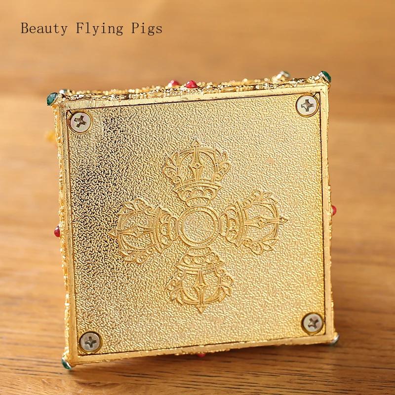 Nepalese Craft Zinc Alloy Crystal Bodhi Pagoda Sacrificial Pagoda Home Offering Sacrificial Child Table Decoration