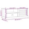 VidaXL TV Cabinet VIGO Grey 106x40x40 Cm Solid Pine Wood 353177