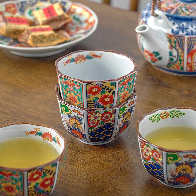 Japanese Mino Ware Old Imari Master Tea Cups Gift Set