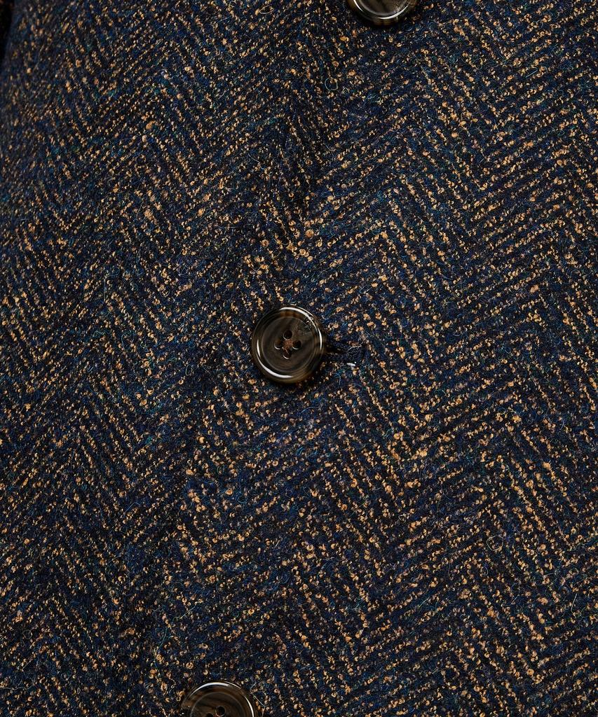 Man On The Boon Notched Lapel Herringbone Single Jacket_Navy 4714302009