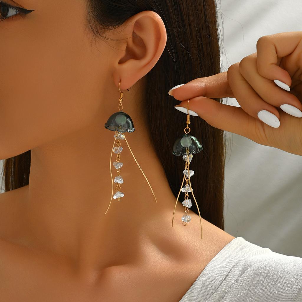 Jellyfish Dangle Earrings Ocean Theme Jewelry Sea Creature Inspired Earrings For Women Teen Girls