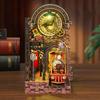 DIY Book Nook Wooden Miniature Model Kits The Zero Platform Magic Train Bookend 3D Puzzle Bookshelf for Friends Birthday Gifts
