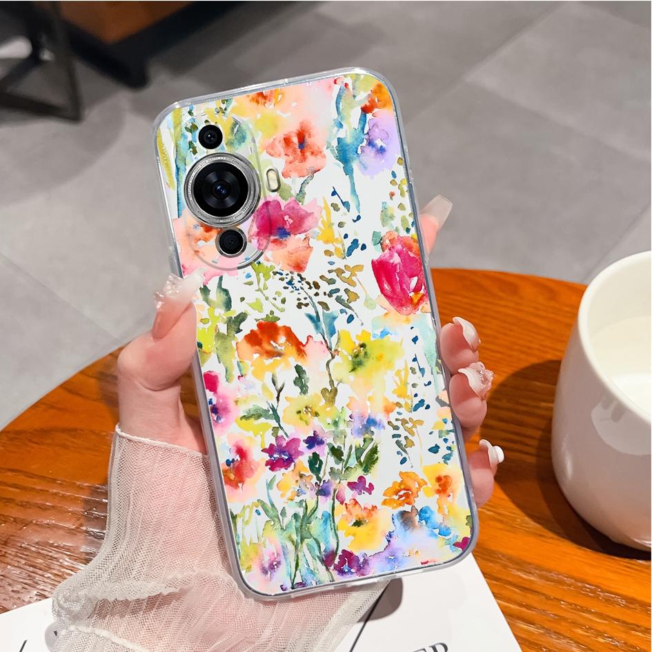 Чехол для Huawei Y9s P10 P20 P30 P40 Lite P50 Pro P Smart 2019, чехол для телефона Daisy Tulip, противоударный прозрачный мягкий матовый силиконовый чехол для Huawei, бампер