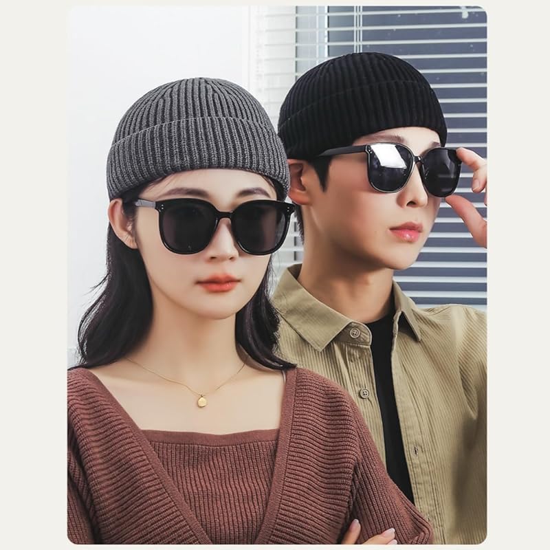 [Qzkouma] вязаная шапка мужская шапка женская шапка часы кепка однотонная с расширением и сжатием свободный размер YDFB-36 (черный)