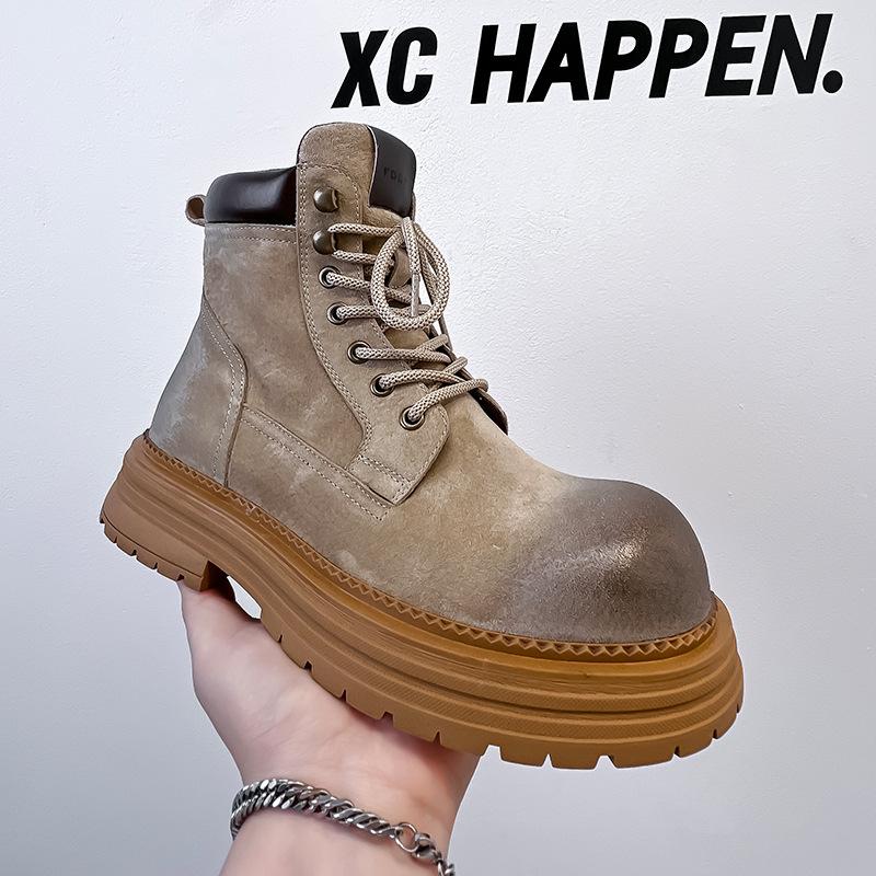 Ботинки мартин мужские универсальные ретро короткие ботинки на толстой подошве повседневные высокие мужские ботинки-тимберленды 2501-A