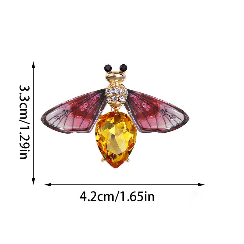 Брошь-бабочка-стрекоза-пчела, насекомое, эмаль, жемчуг, кристалл и стразы, корсажные броши