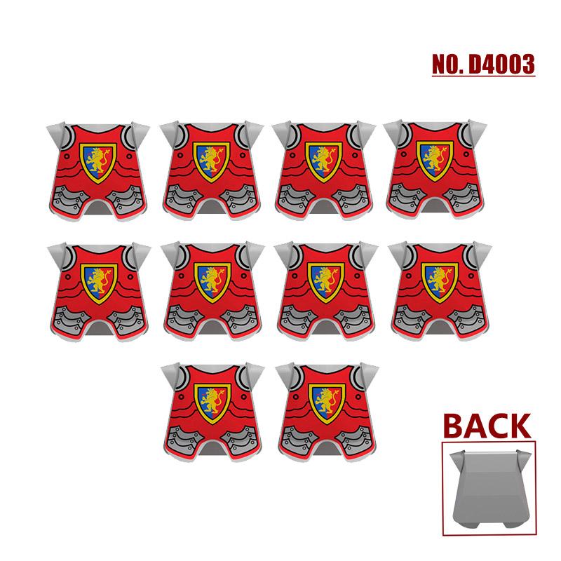 Набор средневековых строительных блоков с солдатами, лошадьми и настраиваемой броней для детей от 6 лет