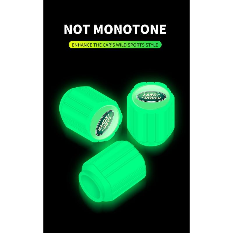 Светящиеся колпачки ниппелей автомобильных шин Флуоресцентные колпачки для шин мотоциклетных колес для Land Rover Discovery Range Rover Evpque Defender Автомобильные очки Rover L322 L405