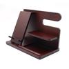 Phone Holder Stable Multifunctional Wooden Phone Organizer Key Wallet Watch Storage Shelf for Bedside Table