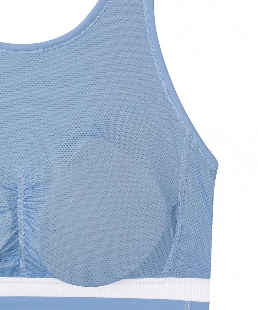 DISCOVERY EXPEDITION Women'S Freshvent Round Neck Bra Top (Blue)