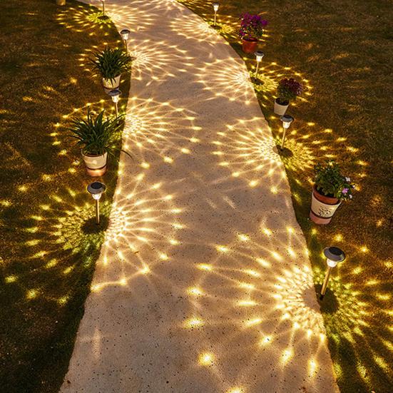 2/4/6 шт. Солнечные садовые водонепроницаемые автоматические фонари включения/выключения IP44 Энергоэффективные сверхъяркие светодиодные газонные лампы