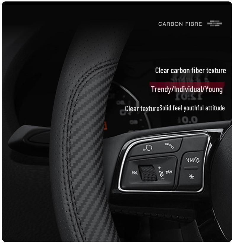 VW Steering Wheel Covers Compatible with Lavida, Sagitar, T-Roc, Polo, Tayron X, Magotan, Tiguan L, Bora, Lamando - Fits New & Old Models.