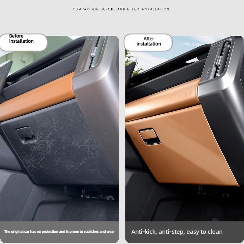For Chery ICAUR V27 Car Passenger Seat Glove Box Anti Kick Pad Scratch Resistant SAnti Fouling Leather Interior Protective Pad