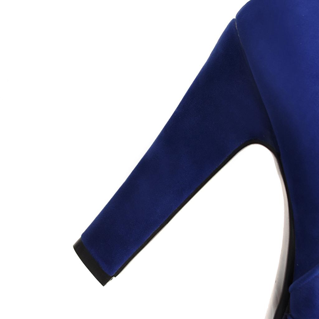 Женские короткие сапоги на высоком каблуке, модные непромокаемые однотонные короткие ботинки на платформе и толстом каблуке, большие замшевые ботинки на высоком каблуке