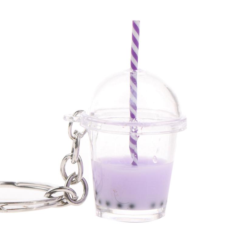 Bubble Tea Diy Keychain High Quality Acrylic Pendant Backpack Keyring Charms