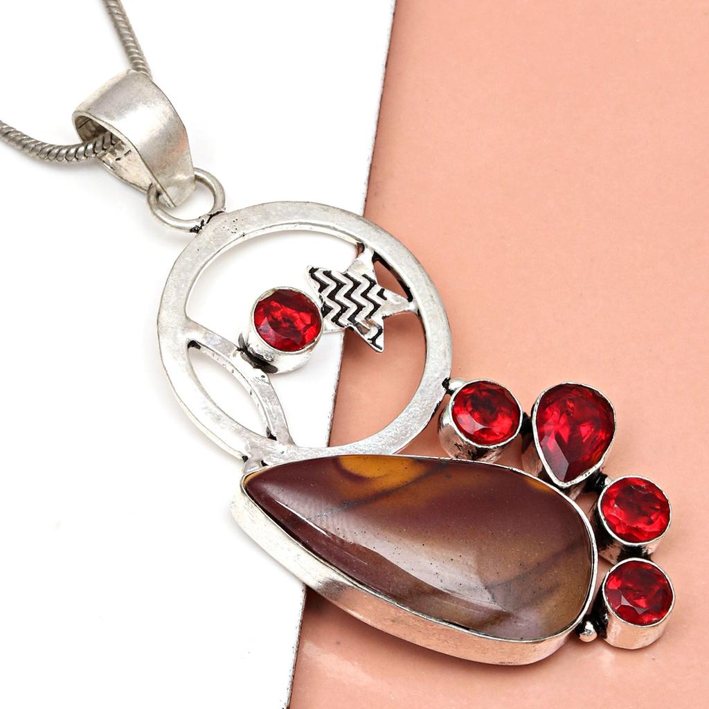 Wild Horse Jasper Silver Jewelry Gemstone 2.25"  Pendants Handmade Pendant