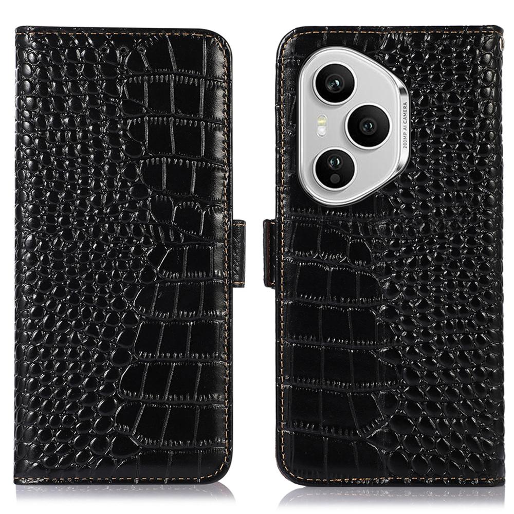 Для Honor 400 Pro 5G (Глобальный) Чехол Текстура Крокодила Натуральная Коровья Кожа Чехол-кошелек для телефона