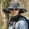 Solar and USB Charging Fishing Hat Wide Brim Bucket Hat Fashion Sun Men Cap Outdoor