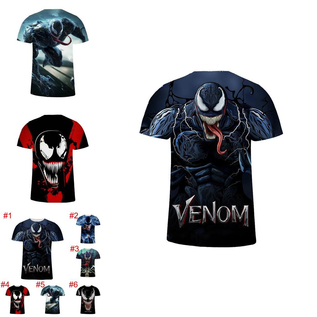Stylish Women Men Movie Venom Comic Print Casual 3d T-shirt For All Seasons