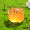 Figurine Luminous Miniature Funny Ghost Pig Rabbit Animals Micro Landscape Ornaments For Halloween Decorations Home Desk Decor