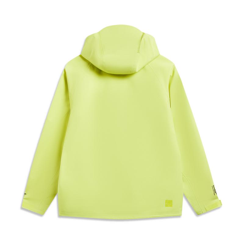 Li-Ning Уличная куртка с капюшоном на молнии, letter print, универсальная, повседневная, водонепроницаемая, ветрозащитная, дышащая, износостойкая, морозостойкая, защита от дождя AEMW007-3