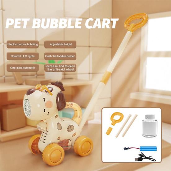 Dog Bubble Machine for Toddlers Portable Bubble Maker Blower Toy with Lights Large Output Rechargeable Lion Elephant Shape Indoor Outdoor Play Toys