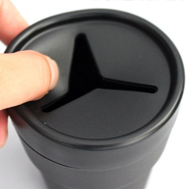 1PC Black Car Mini Pen Holder Box Coin Boxes Mount Trash Bin Auto Holders Cup Mounts Car Auto Multifunctional Accessories