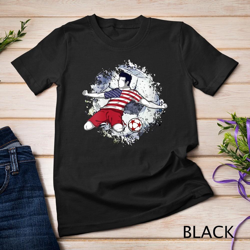 Womens America Soccer US National Flag Football Lover Gifts Unisex T-shirt