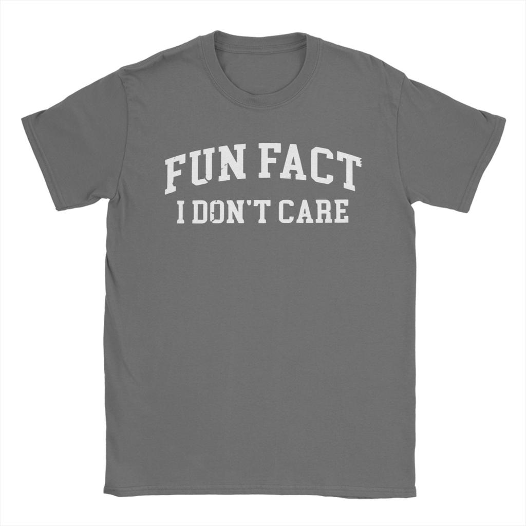 Fun Fact I Dont Care T Shirt Funny Men Women Cotton Short Sleeve Tshirt Fun Fact Tee Soft Breathable Loose Tee Shirt