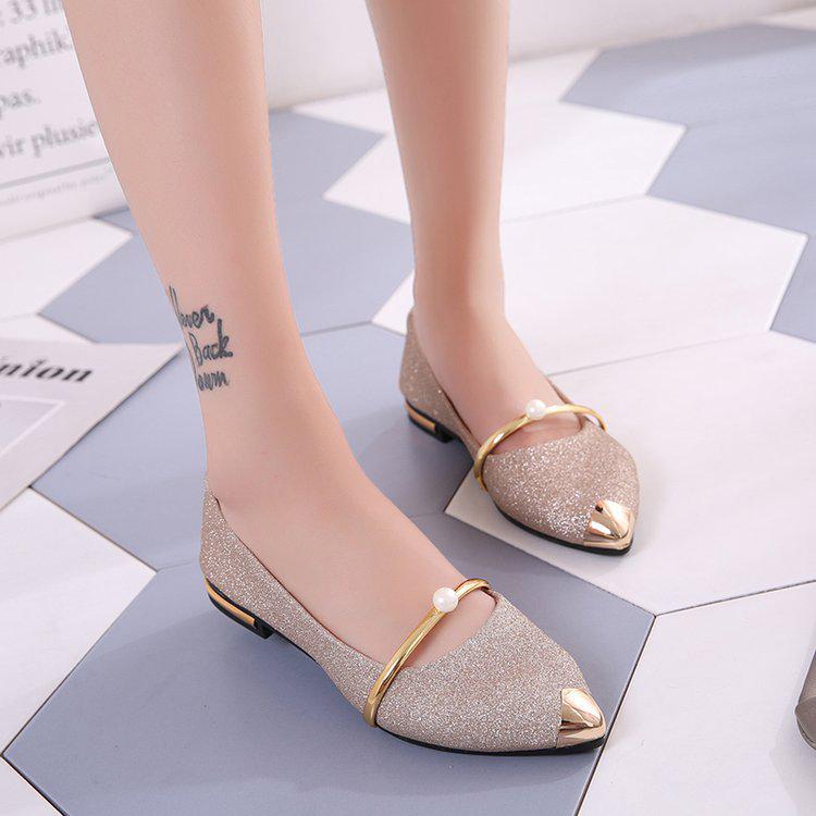 2025 Summer Korean Version of The New Women's Shoes Pointed Flat Shoes Shallow Mouth Single Shoes